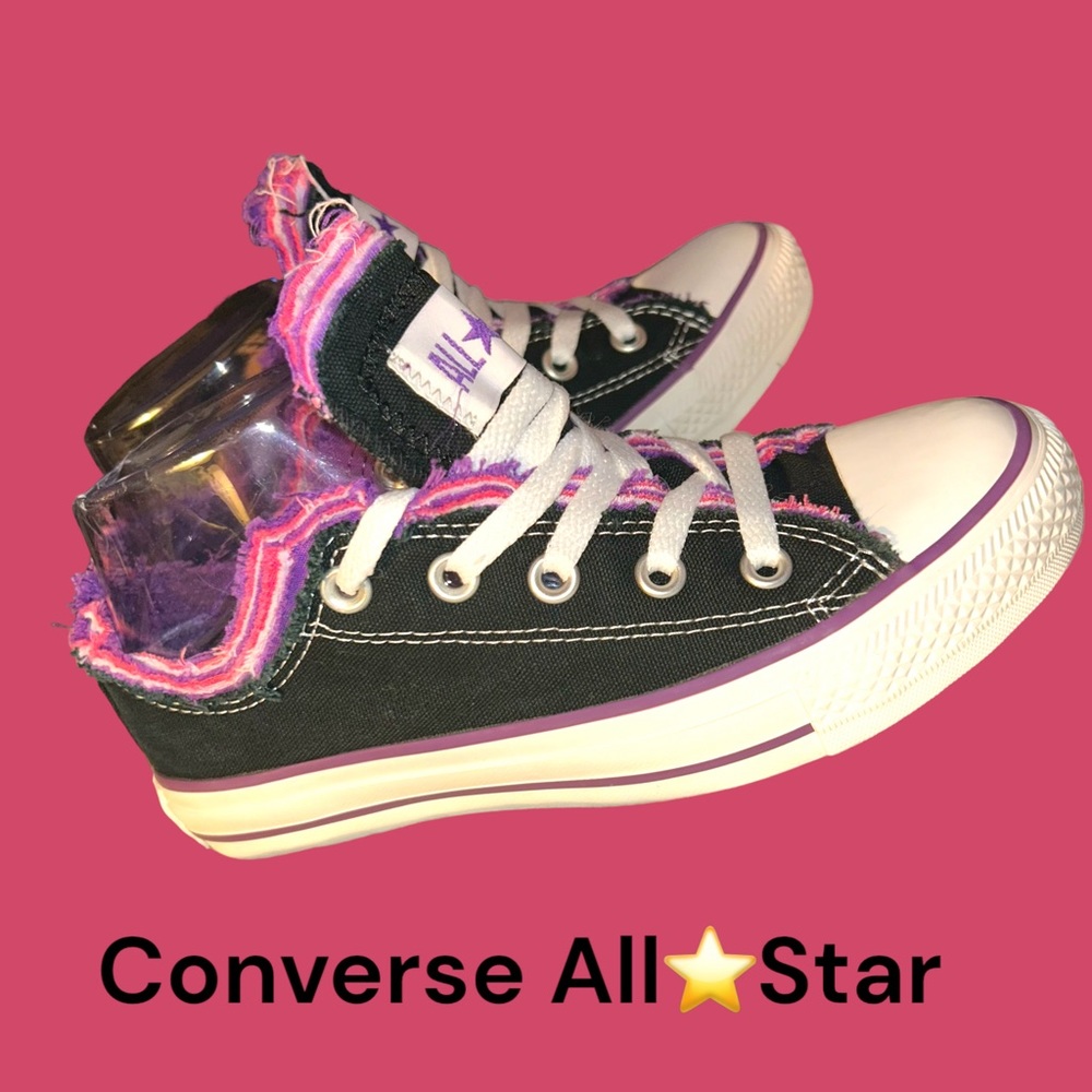 Converse All Star Black and Pink Women's Sneakers
